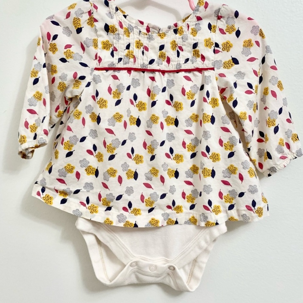 Baby Boden Floral Romper Dress - 6-12M